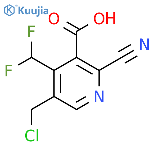 5-(Chloromethyl)-2-cyano-4-(difluoromethyl)pyridine-3-carboxylic acid structure