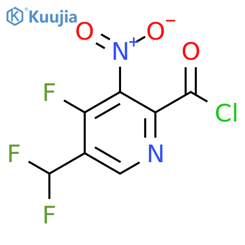 5-(Difluoromethyl)-4-fluoro-3-nitropyridine-2-carbonyl chloride structure
