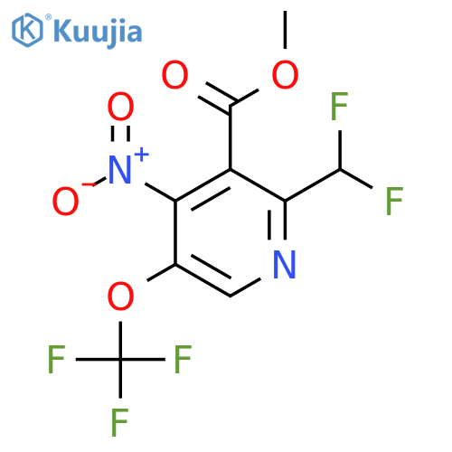 Methyl 2-(difluoromethyl)-4-nitro-5-(trifluoromethoxy)pyridine-3-carboxylate structure