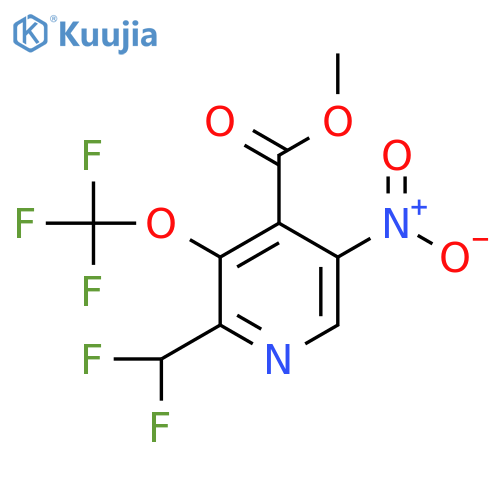 Methyl 2-(difluoromethyl)-5-nitro-3-(trifluoromethoxy)pyridine-4-carboxylate structure