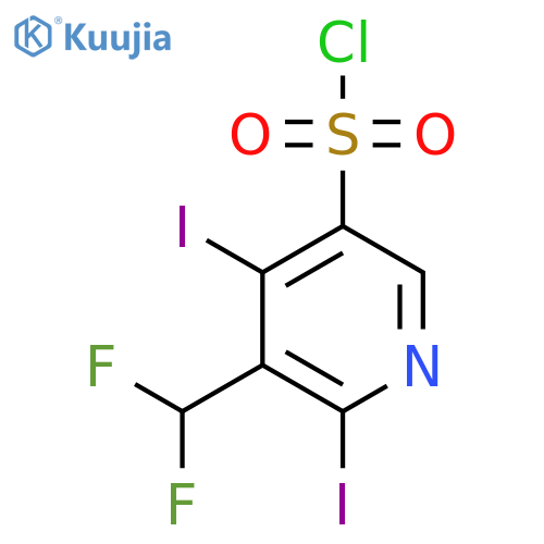 3-(Difluoromethyl)-2,4-diiodopyridine-5-sulfonyl chloride structure