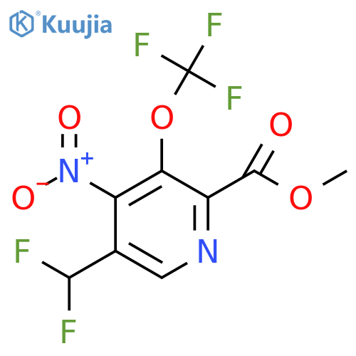 Methyl 5-(difluoromethyl)-4-nitro-3-(trifluoromethoxy)pyridine-2-carboxylate structure