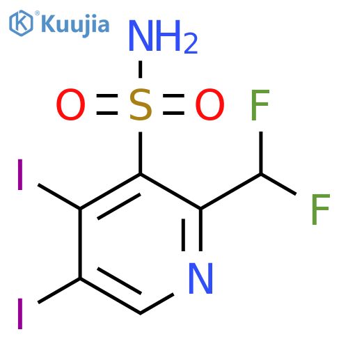 2-(Difluoromethyl)-4,5-diiodopyridine-3-sulfonamide structure