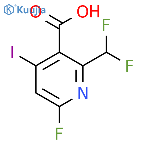2-(Difluoromethyl)-6-fluoro-4-iodopyridine-3-carboxylic acid structure