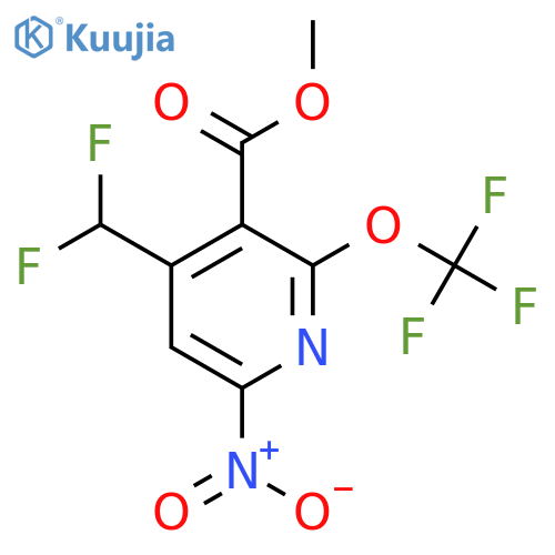 Methyl 4-(difluoromethyl)-6-nitro-2-(trifluoromethoxy)pyridine-3-carboxylate structure