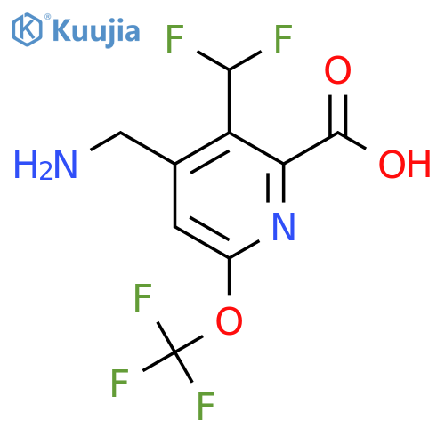 4-(Aminomethyl)-3-(difluoromethyl)-6-(trifluoromethoxy)pyridine-2-carboxylic acid structure