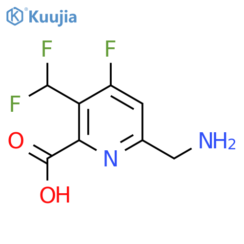 6-(Aminomethyl)-3-(difluoromethyl)-4-fluoropyridine-2-carboxylic acid structure