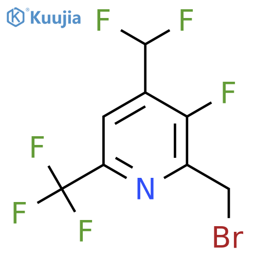 2-(Bromomethyl)-4-(difluoromethyl)-3-fluoro-6-(trifluoromethyl)pyridine structure