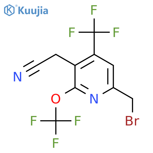 6-(Bromomethyl)-2-(trifluoromethoxy)-4-(trifluoromethyl)pyridine-3-acetonitrile structure