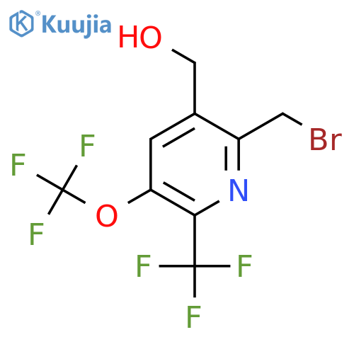2-(Bromomethyl)-5-(trifluoromethoxy)-6-(trifluoromethyl)pyridine-3-methanol structure