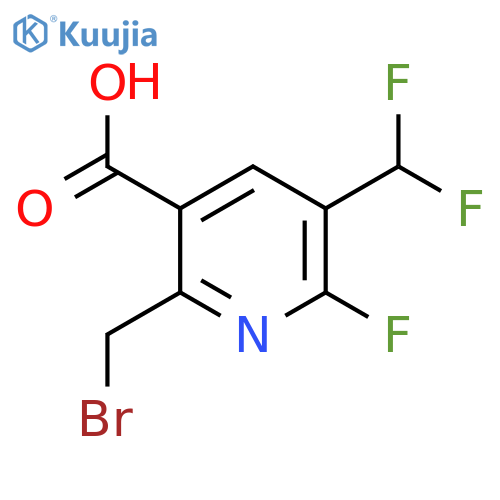 2-(Bromomethyl)-5-(difluoromethyl)-6-fluoropyridine-3-carboxylic acid structure