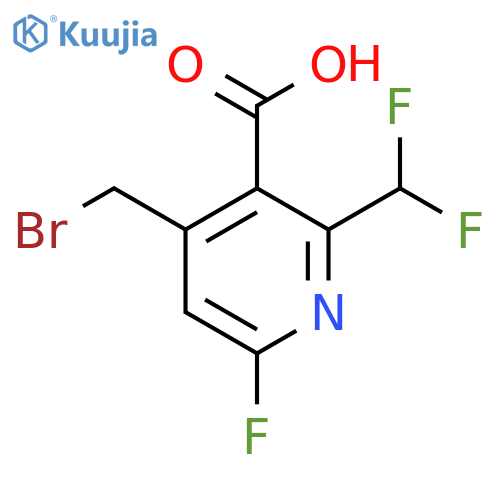4-(Bromomethyl)-2-(difluoromethyl)-6-fluoropyridine-3-carboxylic acid structure