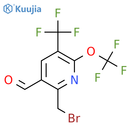 2-(Bromomethyl)-6-(trifluoromethoxy)-5-(trifluoromethyl)pyridine-3-carboxaldehyde structure