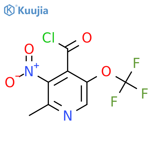 2-Methyl-3-nitro-5-(trifluoromethoxy)pyridine-4-carbonyl chloride structure