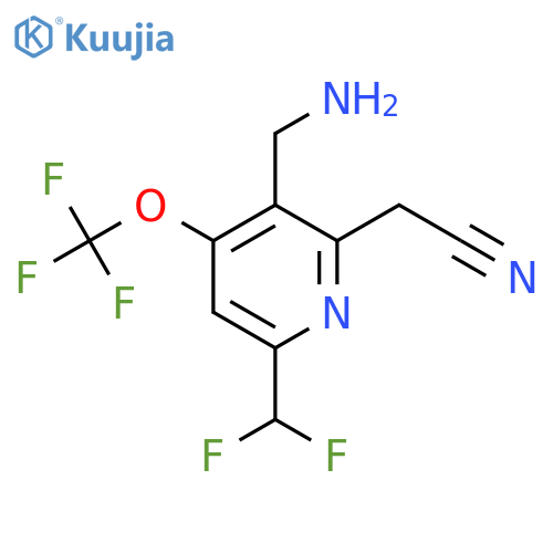 3-(Aminomethyl)-6-(difluoromethyl)-4-(trifluoromethoxy)pyridine-2-acetonitrile structure