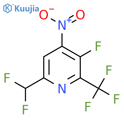 6-(Difluoromethyl)-3-fluoro-4-nitro-2-(trifluoromethyl)pyridine structure