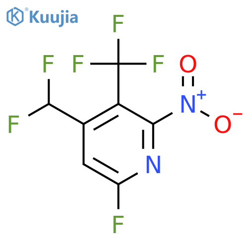 4-(Difluoromethyl)-6-fluoro-2-nitro-3-(trifluoromethyl)pyridine structure