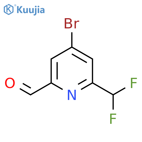 4-Bromo-2-(difluoromethyl)pyridine-6-carboxaldehyde structure