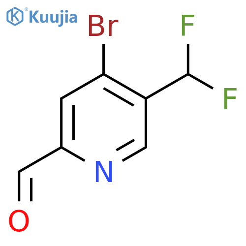 4-Bromo-5-(difluoromethyl)pyridine-2-carboxaldehyde structure