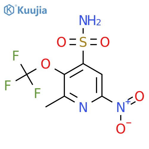 2-Methyl-6-nitro-3-(trifluoromethoxy)pyridine-4-sulfonamide structure