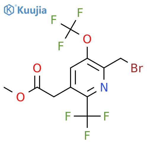 Methyl 2-(bromomethyl)-3-(trifluoromethoxy)-6-(trifluoromethyl)pyridine-5-acetate structure