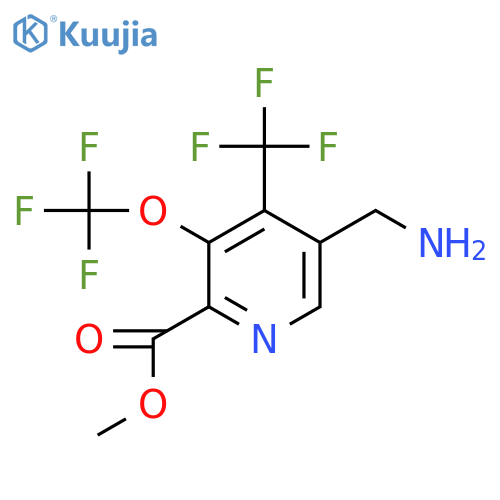 Methyl 5-(aminomethyl)-3-(trifluoromethoxy)-4-(trifluoromethyl)pyridine-2-carboxylate structure