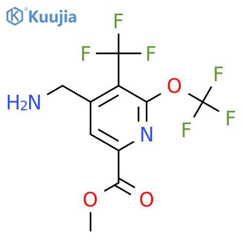 Methyl 4-(aminomethyl)-2-(trifluoromethoxy)-3-(trifluoromethyl)pyridine-6-carboxylate structure