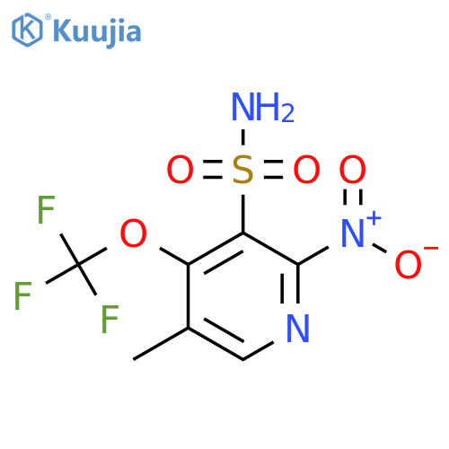 5-Methyl-2-nitro-4-(trifluoromethoxy)pyridine-3-sulfonamide structure