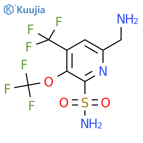 6-(Aminomethyl)-3-(trifluoromethoxy)-4-(trifluoromethyl)pyridine-2-sulfonamide structure