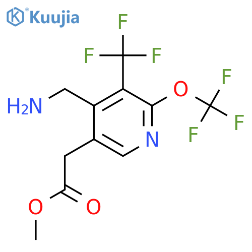 Methyl 4-(aminomethyl)-2-(trifluoromethoxy)-3-(trifluoromethyl)pyridine-5-acetate structure