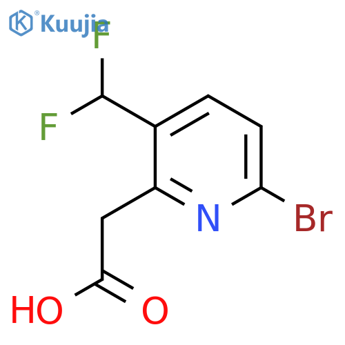 6-Bromo-3-(difluoromethyl)pyridine-2-acetic acid structure