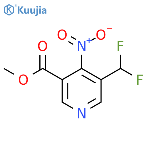 Methyl 3-(difluoromethyl)-4-nitropyridine-5-carboxylate structure