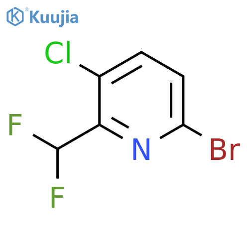 6-Bromo-3-chloro-2-(difluoromethyl)pyridine structure