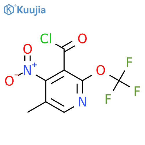 5-Methyl-4-nitro-2-(trifluoromethoxy)pyridine-3-carbonyl chloride structure