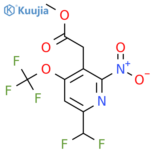 Methyl 6-(difluoromethyl)-2-nitro-4-(trifluoromethoxy)pyridine-3-acetate structure