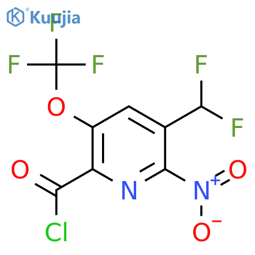 3-(Difluoromethyl)-2-nitro-5-(trifluoromethoxy)pyridine-6-carbonyl chloride structure