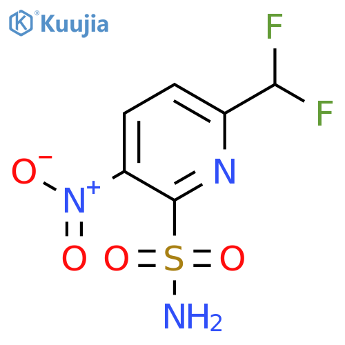 6-(Difluoromethyl)-3-nitropyridine-2-sulfonamide structure