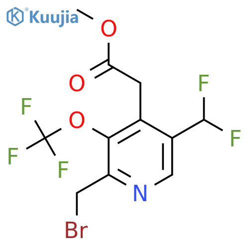 Methyl 2-(bromomethyl)-5-(difluoromethyl)-3-(trifluoromethoxy)pyridine-4-acetate structure