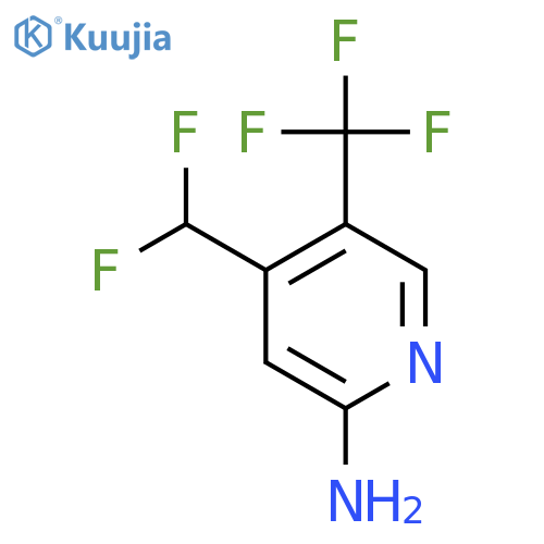 2-Amino-4-(difluoromethyl)-5-(trifluoromethyl)pyridine structure