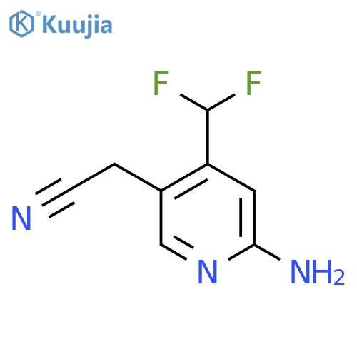 2-Amino-4-(difluoromethyl)pyridine-5-acetonitrile structure