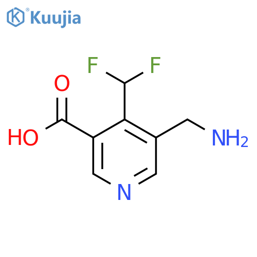 3-(Aminomethyl)-4-(difluoromethyl)pyridine-5-carboxylic acid structure