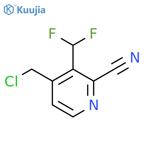 4-(Chloromethyl)-2-cyano-3-(difluoromethyl)pyridine structure
