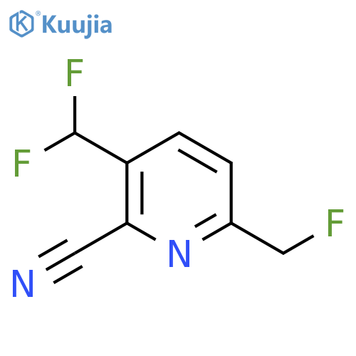 2-Cyano-3-(difluoromethyl)-6-(fluoromethyl)pyridine structure