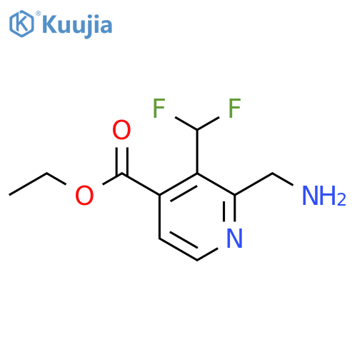 Ethyl 2-(aminomethyl)-3-(difluoromethyl)pyridine-4-carboxylate structure
