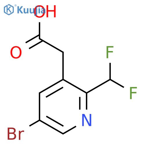 5-Bromo-2-(difluoromethyl)pyridine-3-acetic acid structure