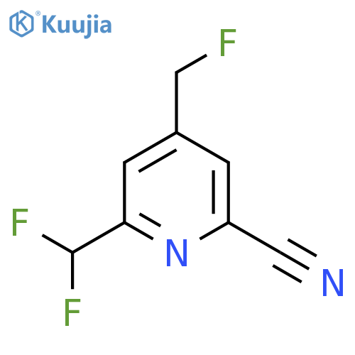 2-Cyano-6-(difluoromethyl)-4-(fluoromethyl)pyridine structure