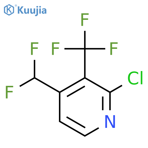 2-Chloro-4-(difluoromethyl)-3-(trifluoromethyl)pyridine structure