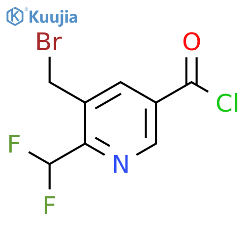 3-(Bromomethyl)-2-(difluoromethyl)pyridine-5-carbonyl chloride structure