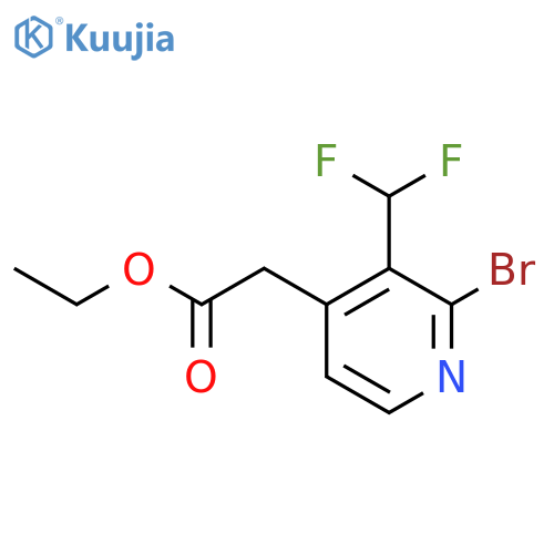 Ethyl 2-bromo-3-(difluoromethyl)pyridine-4-acetate structure