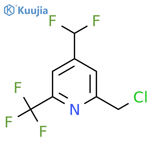 2-(Chloromethyl)-4-(difluoromethyl)-6-(trifluoromethyl)pyridine structure